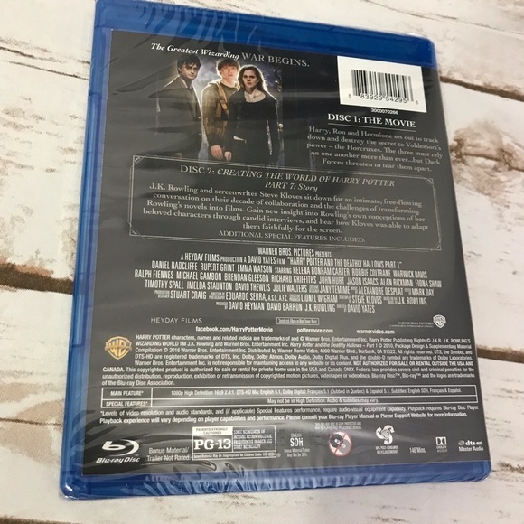 Harry Potter Blu Ray Disc Movies Deathly Hallows Part 1 & 2 Year 7 new - Picture 4 of 13